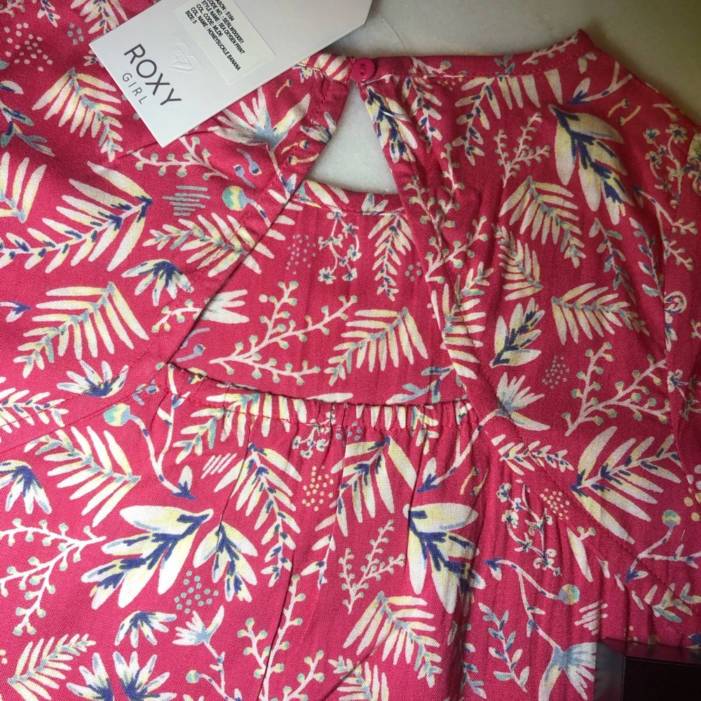 🆕Roxy Girls' Sea Oxygen Print Ruffle Sleeve Dress - Picture 6 of 6